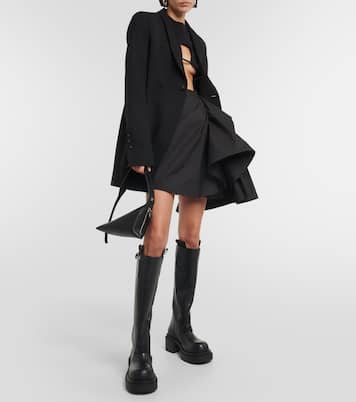 Pull On leather knee-high boots | Rick Owens