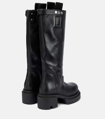 Pull On leather knee-high boots | Rick Owens