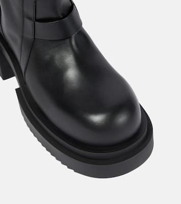 Pull On leather knee-high boots | Rick Owens