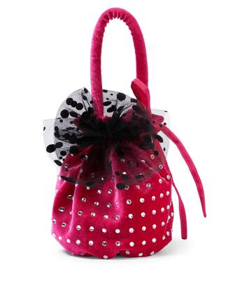 Borsa embellished velvet bucket bag | Monnalisa