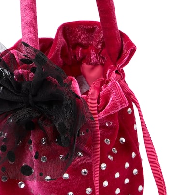 Borsa embellished velvet bucket bag | Monnalisa