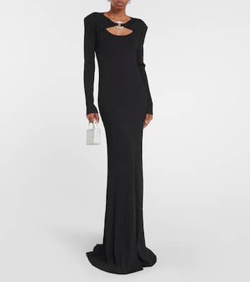 Verzierte Robe aus Rippstrick | David Koma