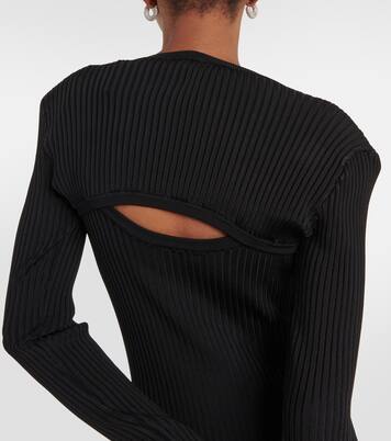 Verzierte Robe aus Rippstrick | David Koma