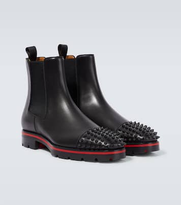 Melon Spikes皮革切尔西靴 | Christian Louboutin