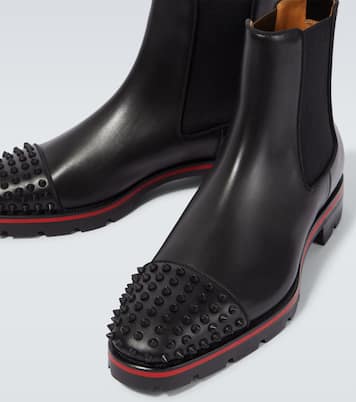 Melon Spikes皮革切尔西靴 | Christian Louboutin