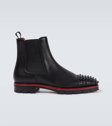 Melon Spikes皮革切尔西靴 | Christian Louboutin