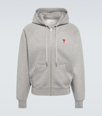 Ami De Cœur cotton jersey zip-up hoodie | Ami Paris