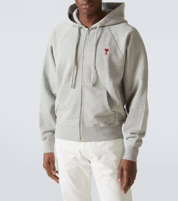 Ami De Cœur cotton jersey zip-up hoodie | Ami Paris
