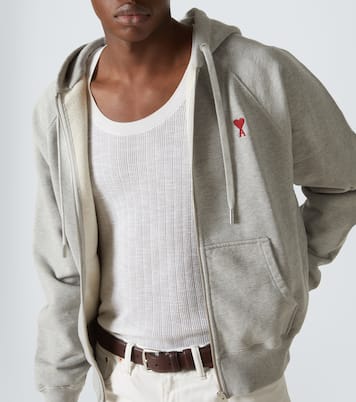 Ami De Cœur cotton jersey zip-up hoodie | Ami Paris