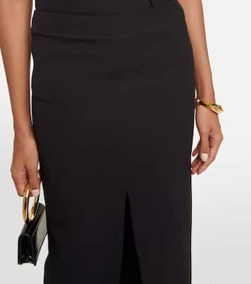 Elowen 하이라이즈 크레이프 맥시 스커트 | Safiyaa