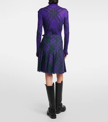 Checked wool wrap skirt | Burberry