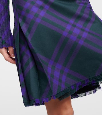 Checked wool wrap skirt | Burberry