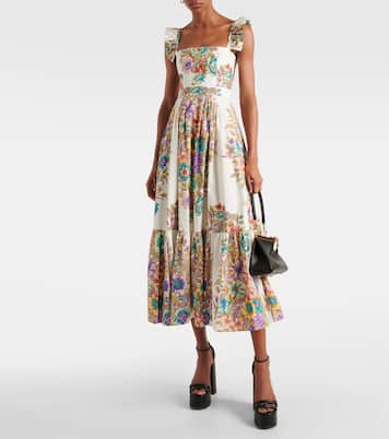 Robe longue en coton à fleurs | Etro
