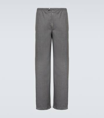 Virgin wool straight pants | Prada