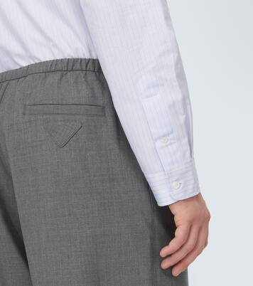 Virgin wool straight pants | Prada
