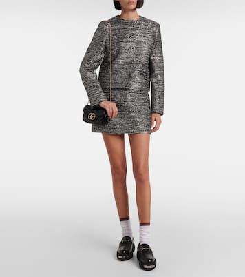 Web ribbed-knit cotton-blend socks | Gucci