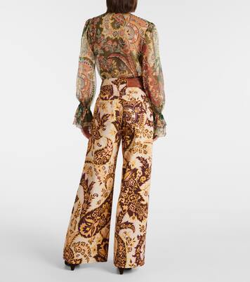 Floral high-rise wide-leg jeans | Etro