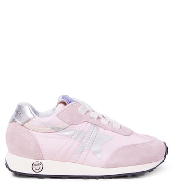 Marathon suede-trimmed sneakers | Golden Goose Kids