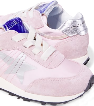 Marathon suede-trimmed sneakers | Golden Goose Kids