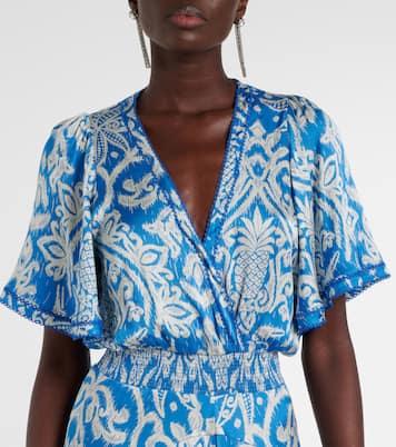 Robe longue Mabelle imprimée | Poupette St Barth