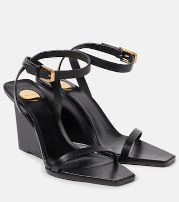May 90 leather wedge sandals | Saint Laurent