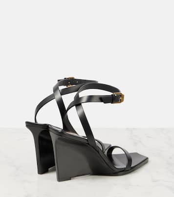 May 90 leather wedge sandals | Saint Laurent