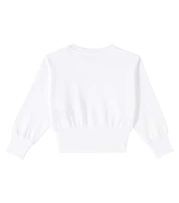 Felpa in cotone con stampa | Balmain Kids