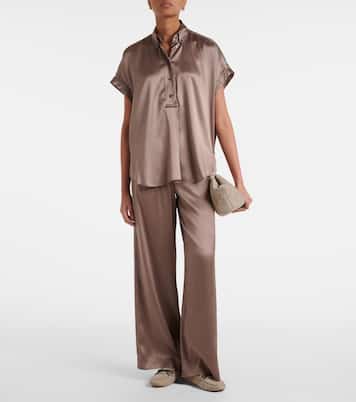 Hemd aus einem Seidengemisch | Brunello Cucinelli