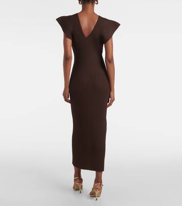 Robe longue Trey en maille côtelée | Altuzarra