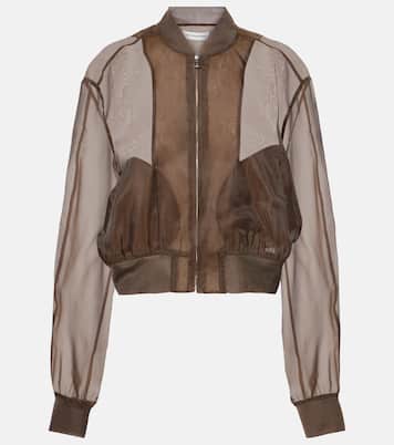 Micky silk-blend bomber jacket | The Frankie Shop
