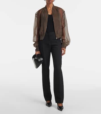 Micky silk-blend bomber jacket | The Frankie Shop