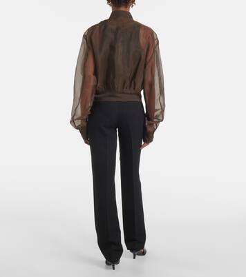 Micky silk-blend bomber jacket | The Frankie Shop