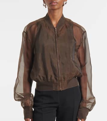 Micky silk-blend bomber jacket | The Frankie Shop