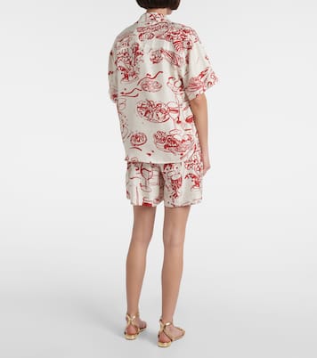 Bedrucktes Hemd Pragua aus Seiden-Twill | Asceno