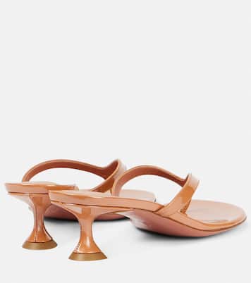Juliette 45 patent leather thong sandals | Amina Muaddi