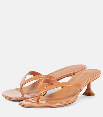 Juliette 45 patent leather thong sandals | Amina Muaddi