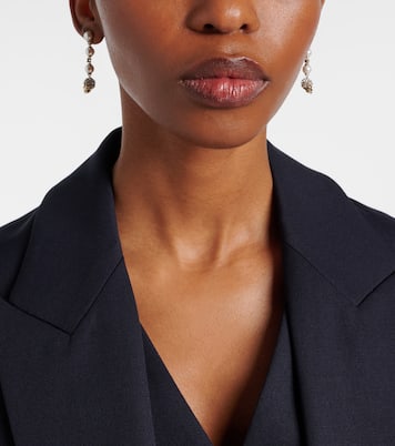 Kristallverzierte Ohrringe | McQueen