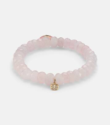 Pulsera de oro de 14 ct con ópalo y diamante | Sydney Evan