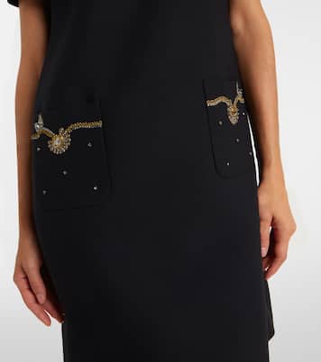 Crepe Couture embellished minidress | Valentino