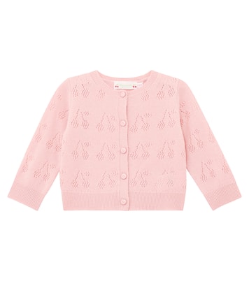 Baby Gwenoli pointelle cashmere cardigan  | Bonpoint
