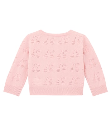 Baby Gwenoli pointelle cashmere cardigan  | Bonpoint