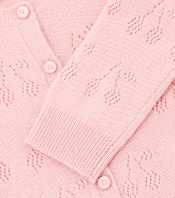 Baby Gwenoli pointelle cashmere cardigan  | Bonpoint