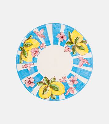 Taormina striped ceramic dessert plate | Dolce&Gabbana Casa