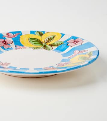 Taormina striped ceramic dessert plate | Dolce&Gabbana Casa