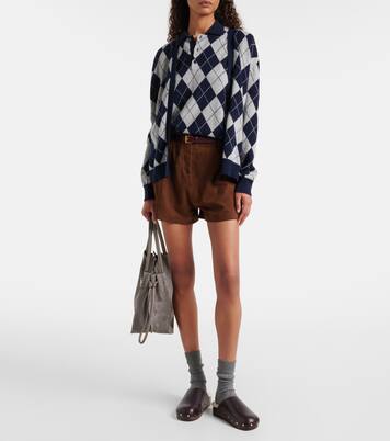 Raelyn argyle cashmere cardigan | Lisa Yang