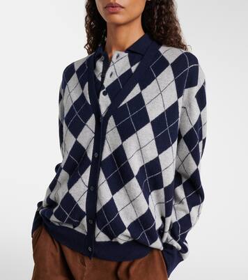 Raelyn argyle cashmere cardigan | Lisa Yang