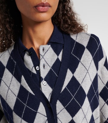 Raelyn argyle cashmere cardigan | Lisa Yang
