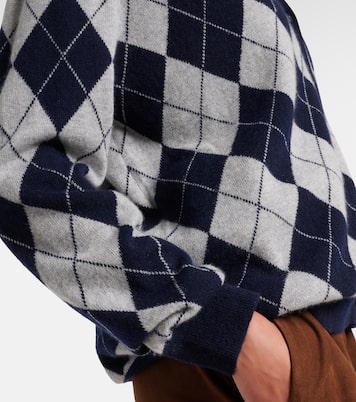 Raelyn argyle cashmere cardigan | Lisa Yang