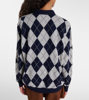 Raelyn argyle cashmere cardigan | Lisa Yang