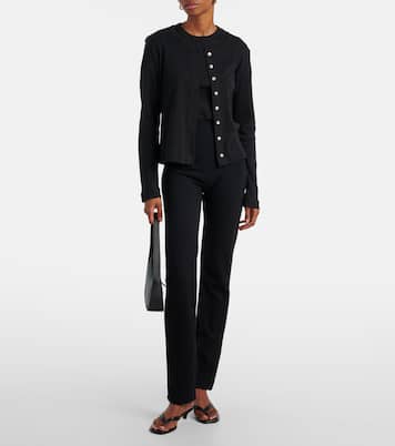 Pointelle cotton cardigan | Leset